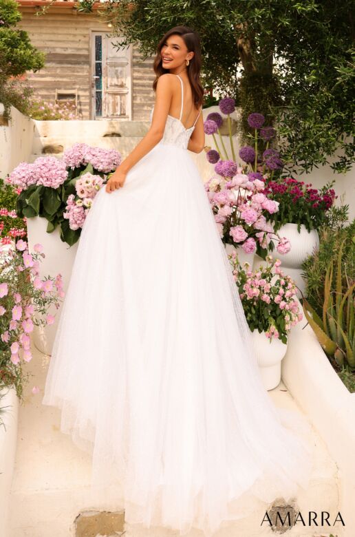 Amarra 94020 Beaded Bodice Spaghetti Straps Dress