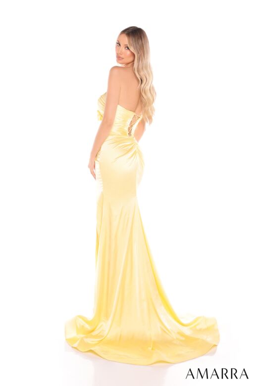 Amarra 88437 Bows and Keyholes Strapless Dress