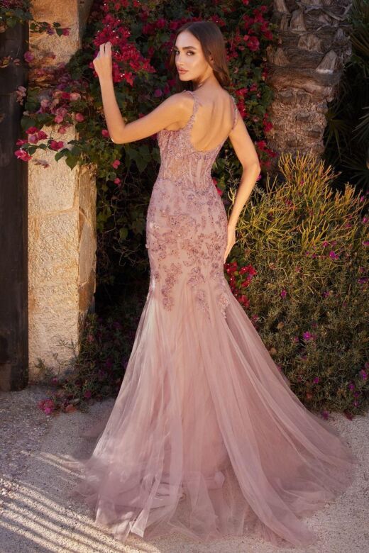 Andrea and Leo A1231 Scoop Back Mermaid Dress