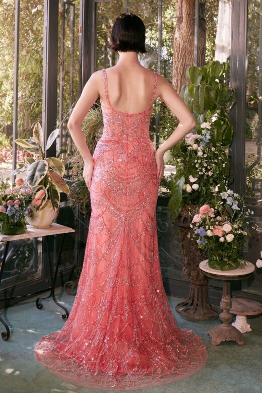 Andrea and Leo A1363 Sweetheart Neckline Sparkly Dress