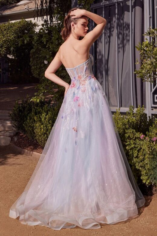 Andrea and Leo A1383 Strapless Sweetheart Multicolor Floral Dress