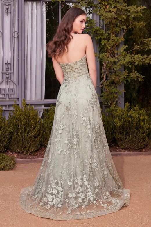Andrea and Leo A1446 Embroidered Strapless Sweetheart Dress