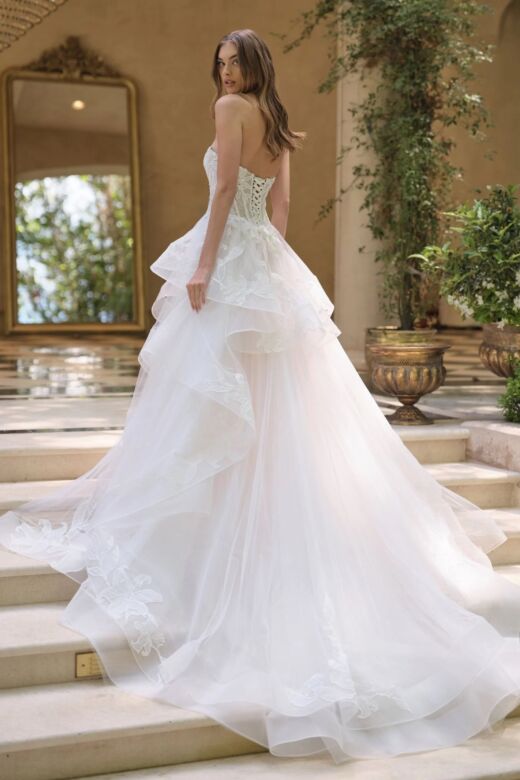 Andrea and Leo WL059 Layered Skirt Sweetheart Neck Bridal Gown
