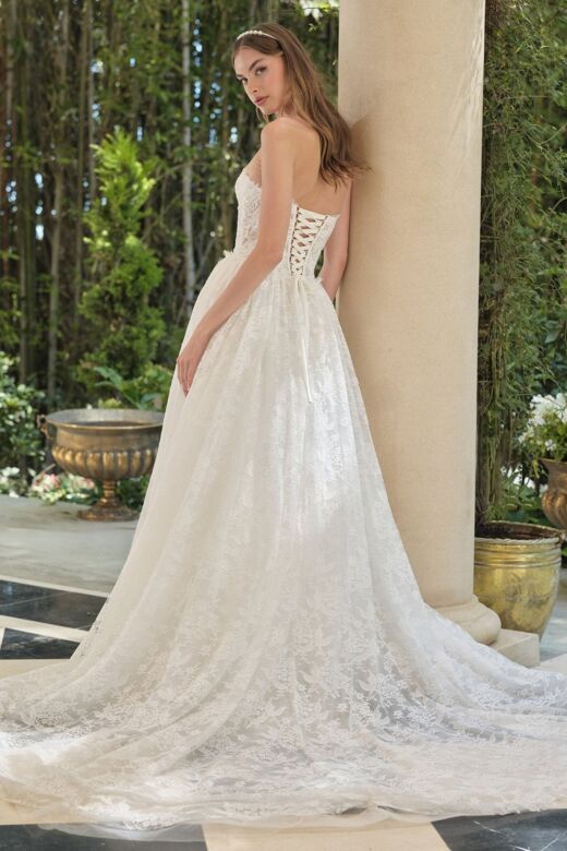Andrea and Leo WL061 Scalloped Neck Basque Waist Bridal Gown