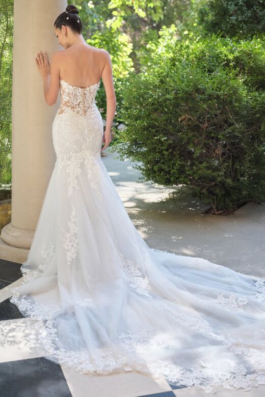 Andrea and Leo WL065 Illusion Bodice Removable Sleeve Bridal Dress