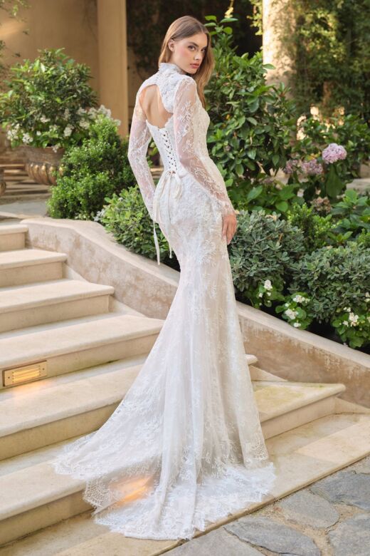 Andrea and Leo WL071 Sweetheart Neck Lace Topper Wedding Gown