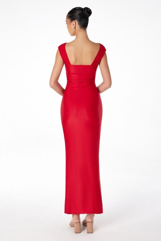 Astee T5000 Fitted Sleeveless Side Slit Maid of Honor Dress