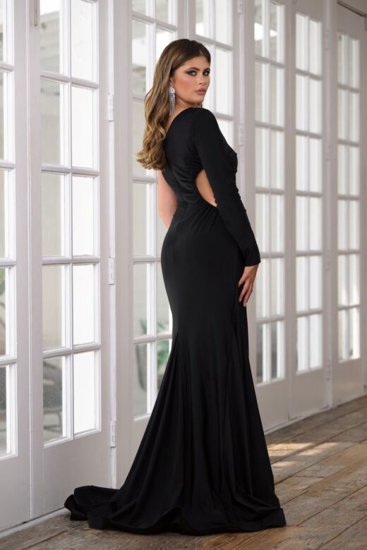 Ava Presley 39273 Ruched Cutout One-Shoulder Dress