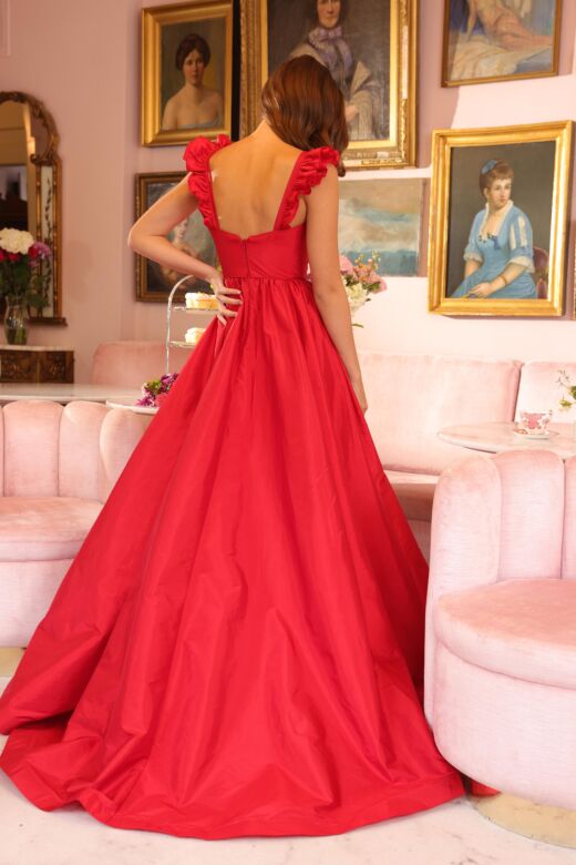Ava Presley 40094 Ruffle Strap Sweetheart Neck A-Line Dress