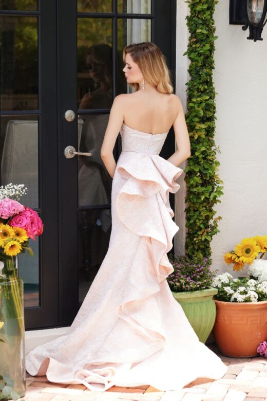 Ava Presley 40098 Sweetheart Neck Ruffle Derriere Dress