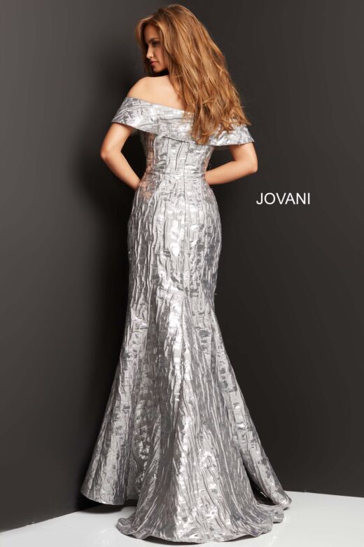 Jovani 06624 Grey Silver Dress