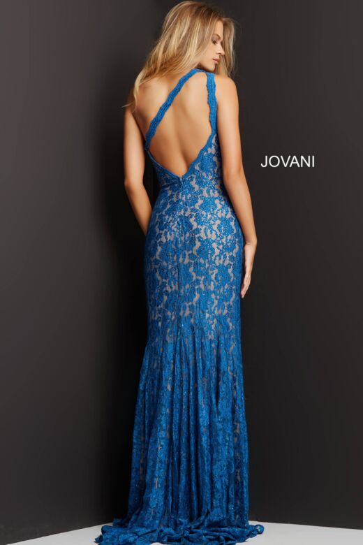 Jovani 08515 Dark Peacock-Nude Prom Dress
