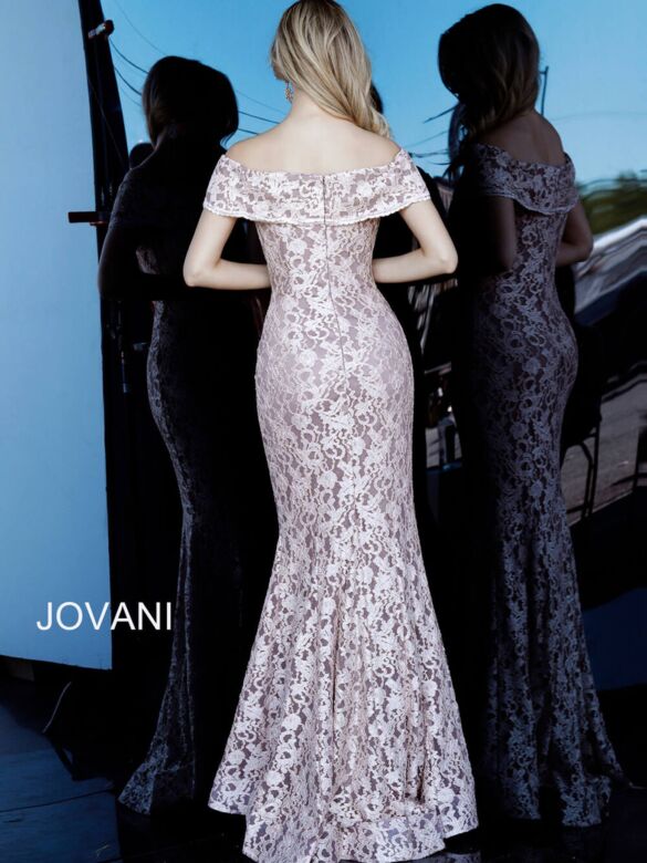 Jovani 1814 Taupe Evening Dress