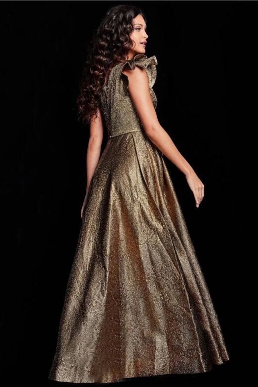 Jovani 22268 Gold Evening Dress