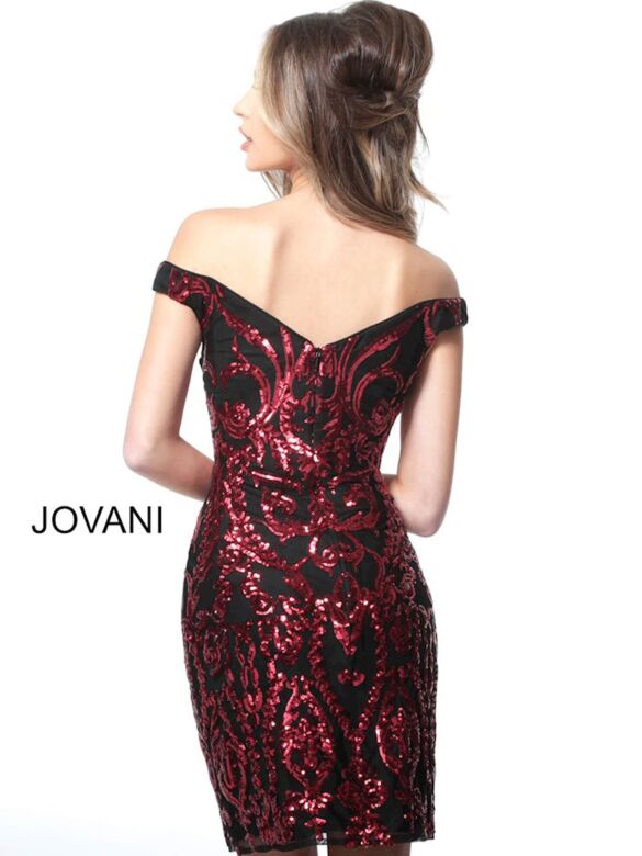 Jovani 2666 Black-Red Cocktail Dress