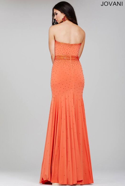 Jovani 33058 Orange Prom Dress