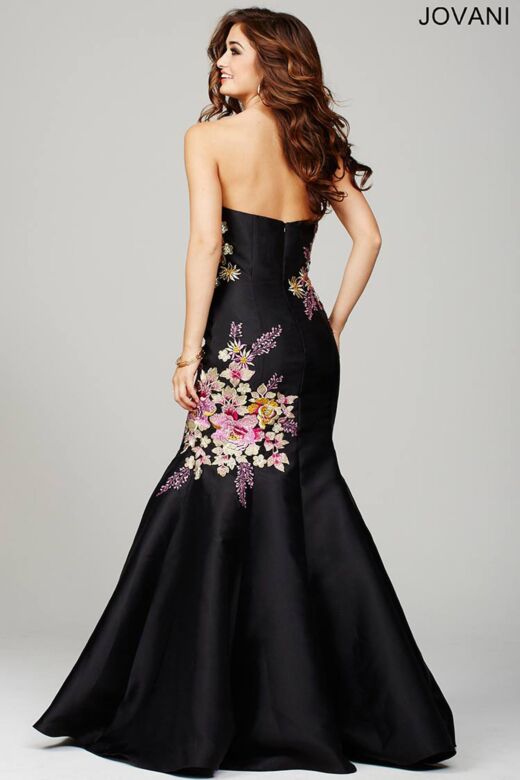 Jovani 33689 Black Multi Prom Dress