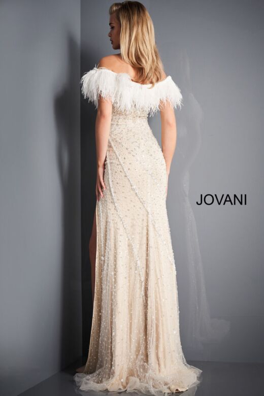 Jovani 4770 Off-White Prom Dress