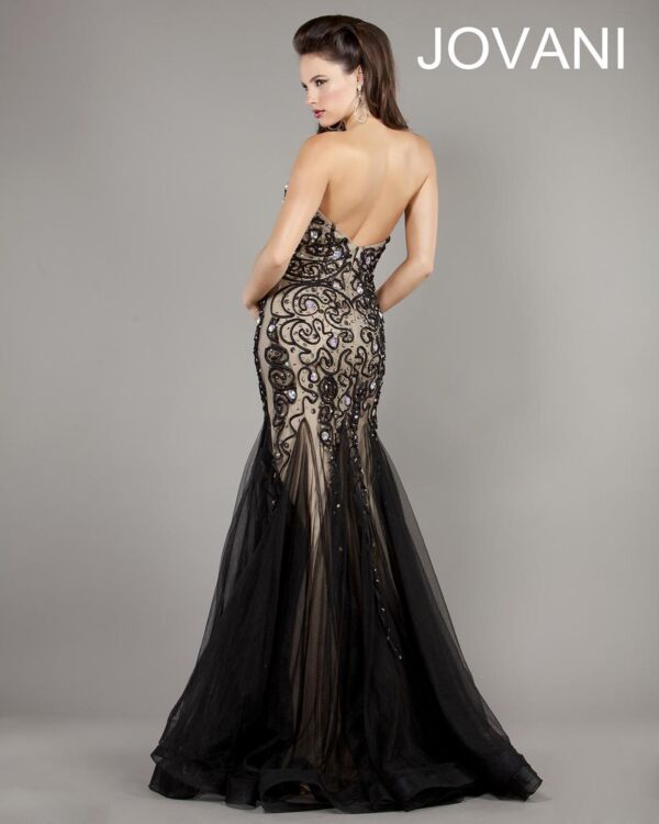 Jovani 5913 Black Nude Prom Dress