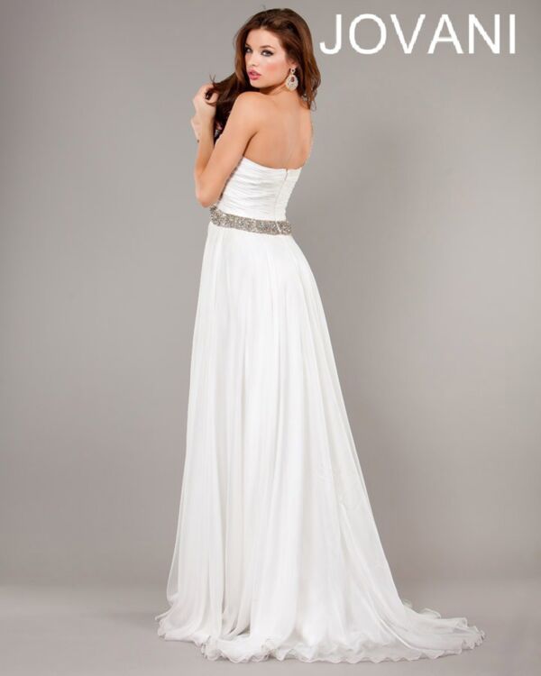 Jovani 6919 White/Silver Prom Dress