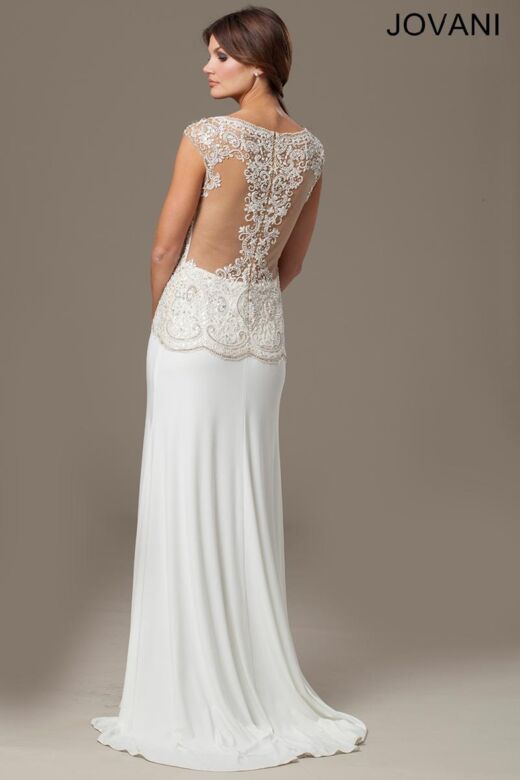 Jovani 98634 Ivory Prom Dress