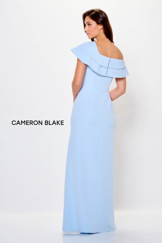 Cameron Blake CB3231 Flounce Neck High Slit Dress