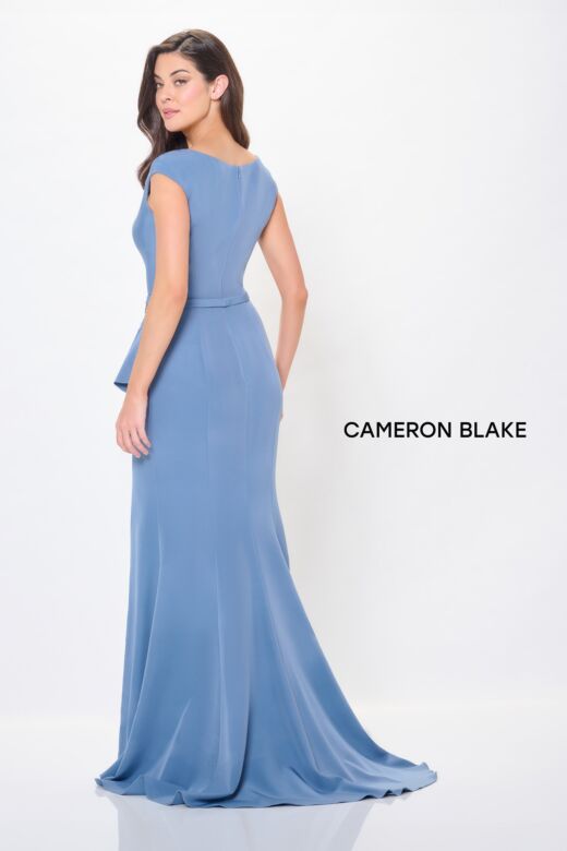 Cameron Blake CB3232 Asymmetric Neck Cap Sleeve Dress