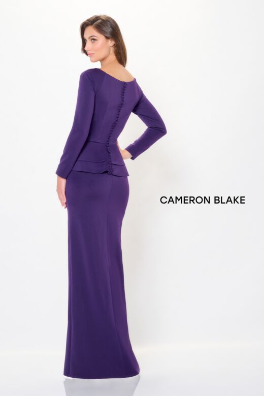 Cameron Blake CB3235 Long Sleeve Tulip Peplum Dress