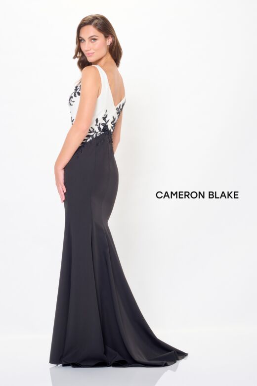 Cameron Blake CB3245 V-Neck Mermaid Dress