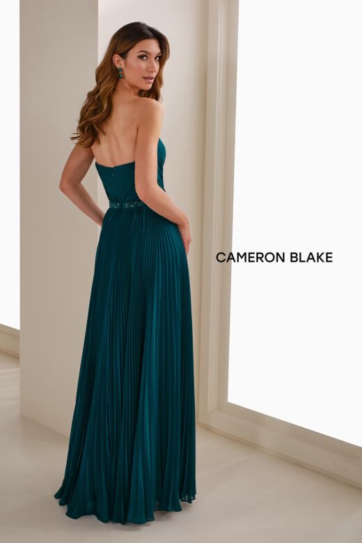 Cameron Blake CB903 Strapless Pleated A-Line Dress