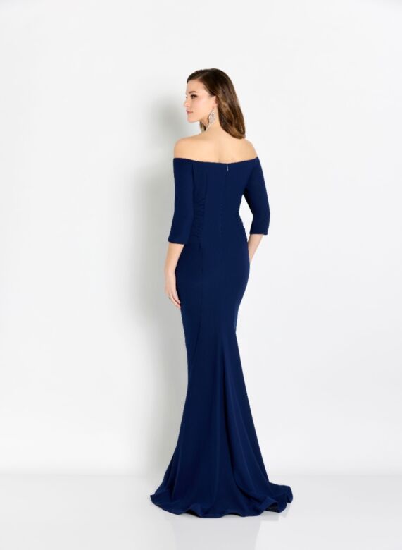 Cameron Blake CB145 Ruched Side Off The Shoulder Dress