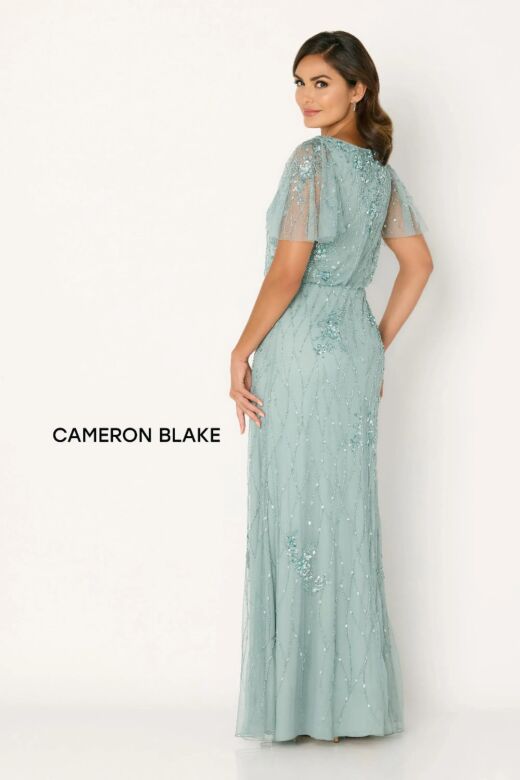Cameron Blake CB780 Removable Sleeve Blouson Top Dress