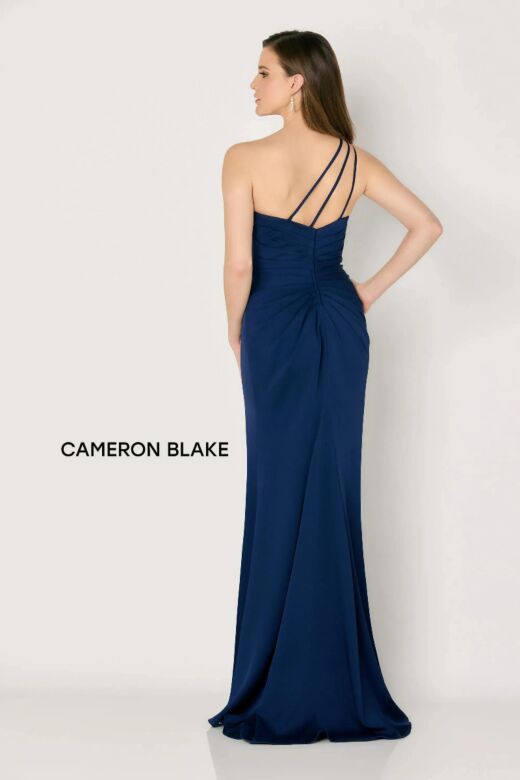 Cameron Blake CB787 One-Shoulder Drape Bodice Dress