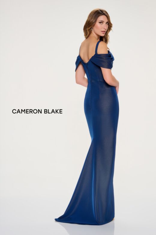 Cameron Blake CB214 Sweetheart Neck Cold-Shoulder Dress