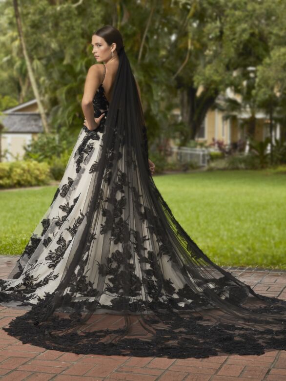 Christina Wu 15795 Spaghetti Strap Floral Lace Wedding Dress