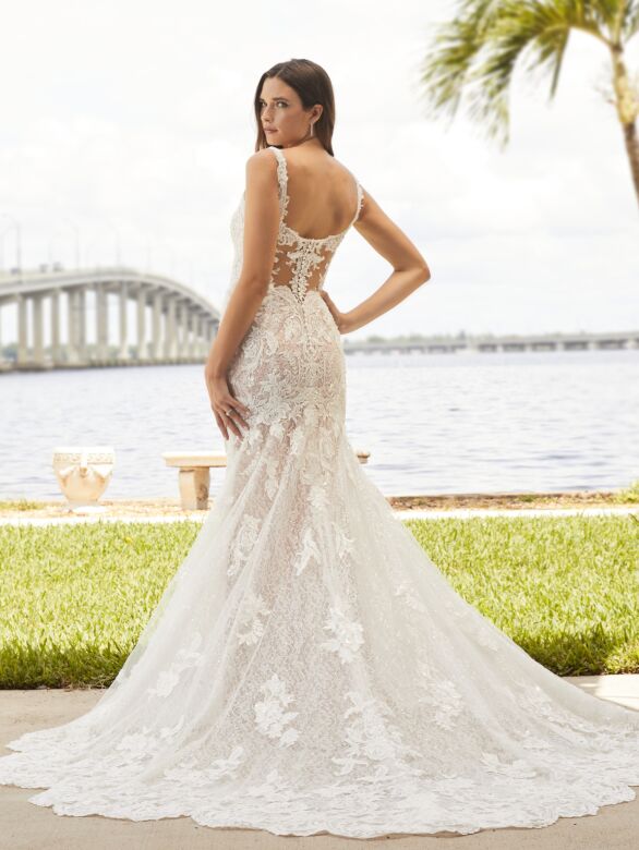 Christina Wu 15799 Illusion Back Square Neck Wedding Gown