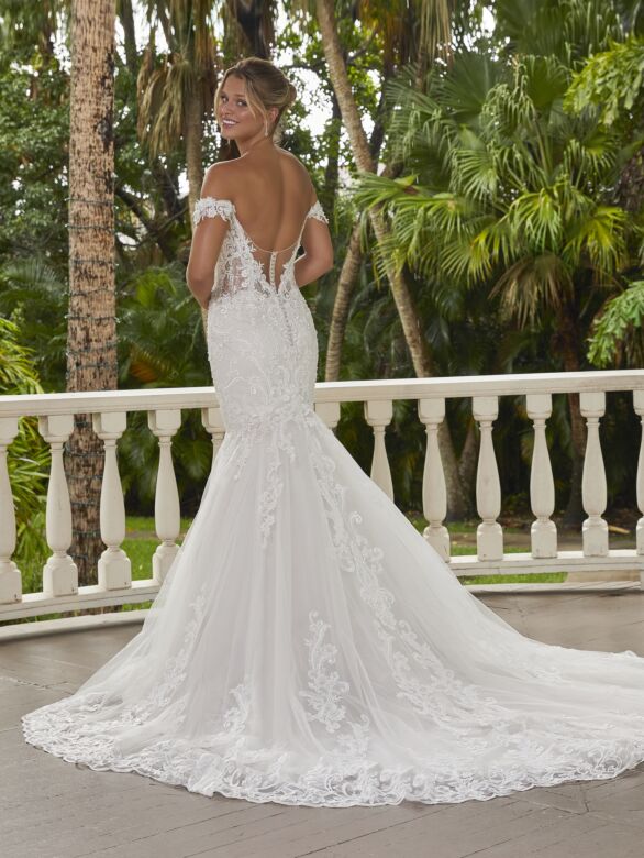 Christina Wu 15801 Illusion Back Off The Shoulder Bridal Dress