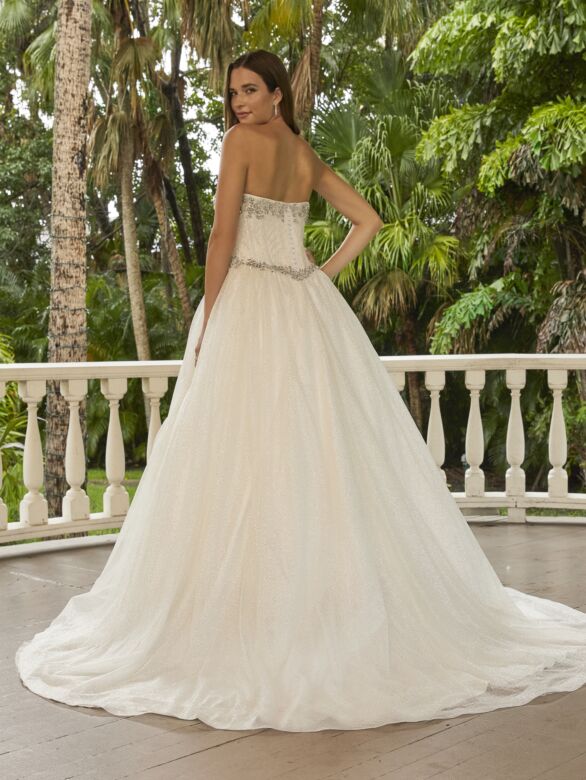 Christina Wu 15814 Beaded Bodice Strapless Sparkly Bridal Dress