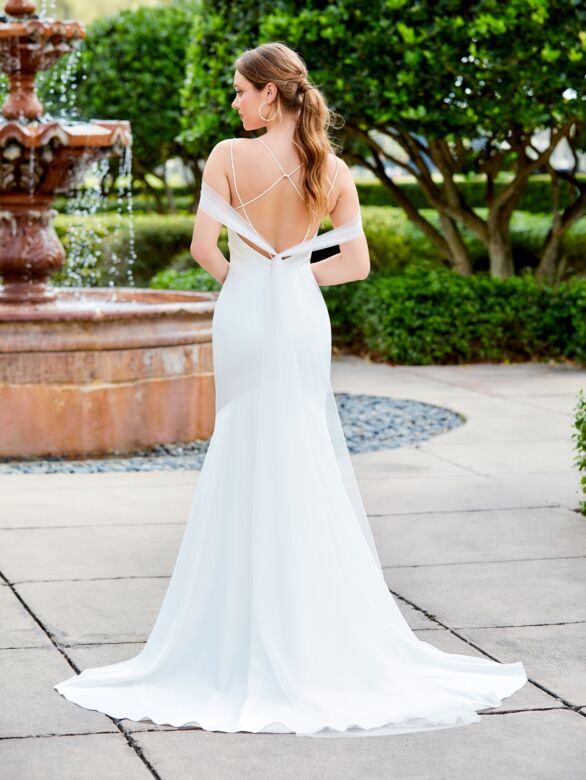 Christina Wu 22087 Strappy Back with Detachable Tie Bridal Dress