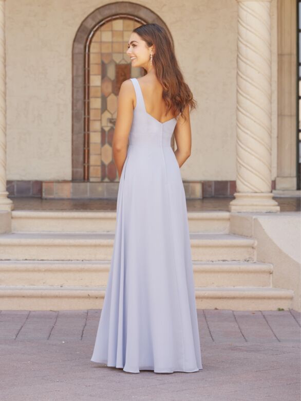 Christina Wu 22151 Ruffle Slit Square Neck Bridesmaid Dress