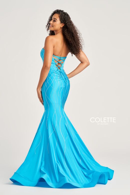 Colette CL5106 Godet Skirt Embellished Dress