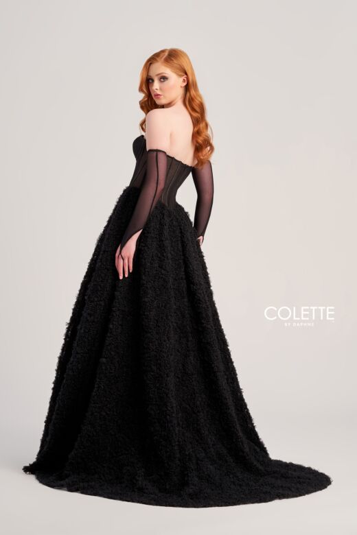 Colette CL5114 Rosette Skirt Sheer Bodice Dress