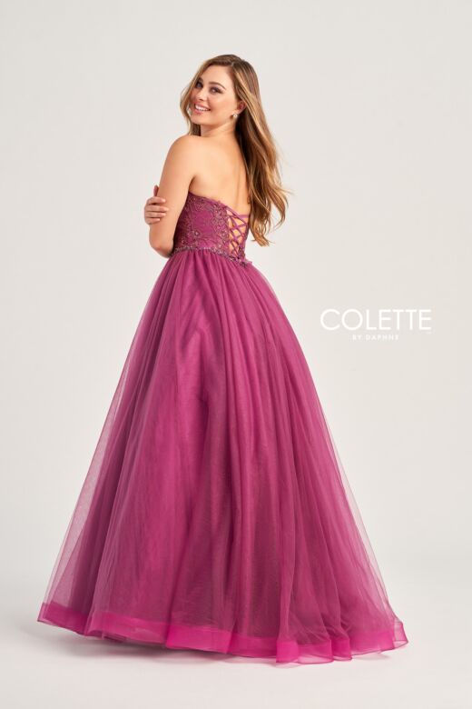 Colette CL5193 Lace Bodice Strapless Dress