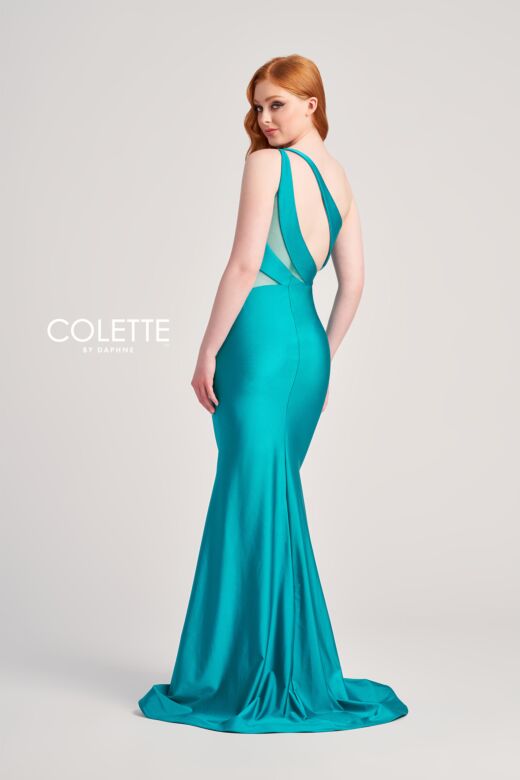 Colette CL5207 Illusion Cutouts One Shoulder Dress