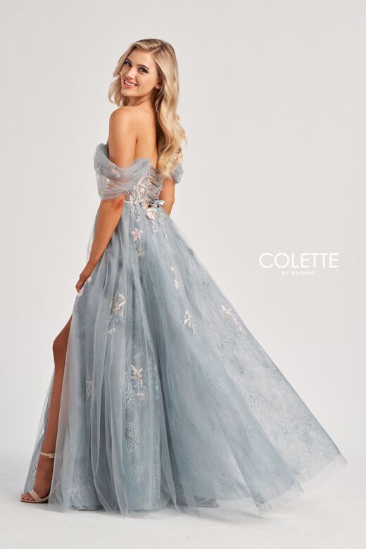 Colette CL8150 Detachable Sleeves Floral Corset Dress