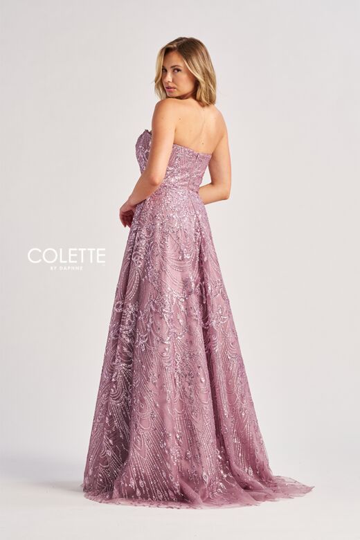 Colette CL8625 Strapless Sweetheart Neckline Glitter Dress