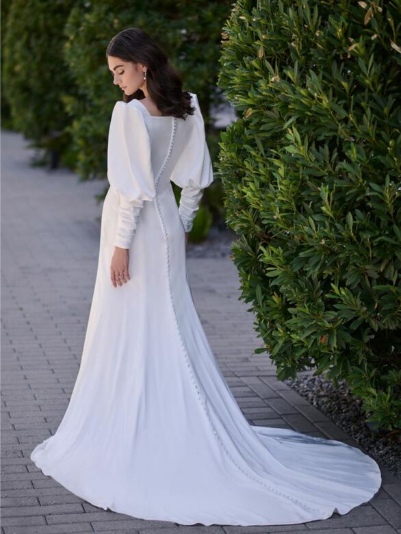 Christina Wu 28207 Juliet Sleeve Square Neck Wedding Dress