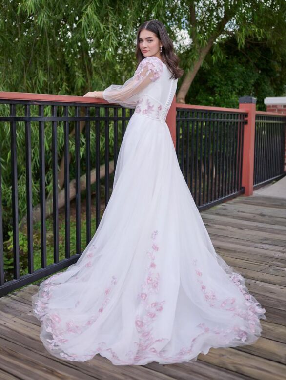 Christina Wu 28218 Scoop Neck Bishop Sleeve Bridal Gown