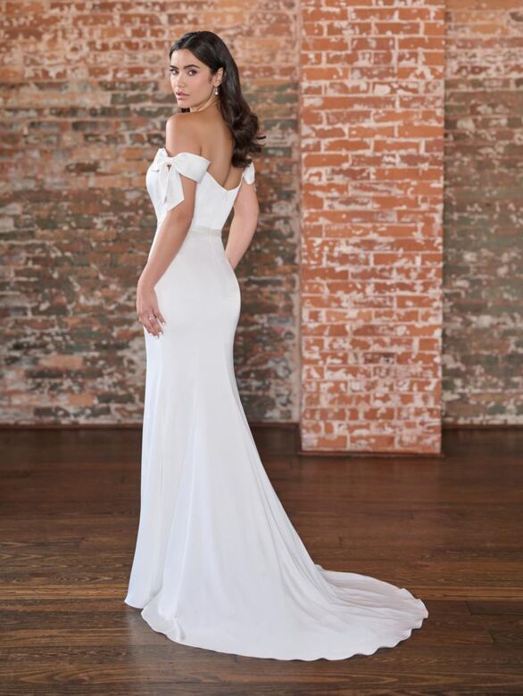 Christina Wu 34037 Bow Sleeve Off-The-Shoulder Bridal Gown