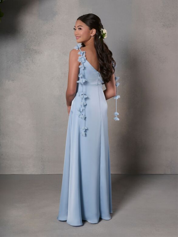 Christina Wu 32291 Floral Applique Cowl Neck Junior Bridesmaid Dress